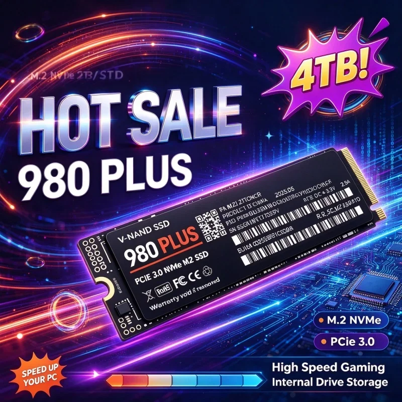 980 PLUS M.2 2280 NVMe Internal SSD Fast Read Write Solid State Hard Drive 500GB 1TB 2TB 4TB Disk For Laptop Desktop Gaming PC