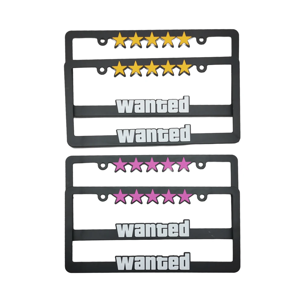 

2 шт. универсальные американские рамки номерного знака JDM, крышка номерного знака, рамка из АБС-пластика, держатель автомобильной крышки номерного знака, деко.