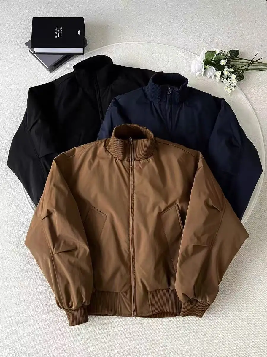 

American Sle High Street Thi Warm Cotton Jaet Men's Winter Bomber ort ape Jaet American Stand Collar Cotton Clothes
