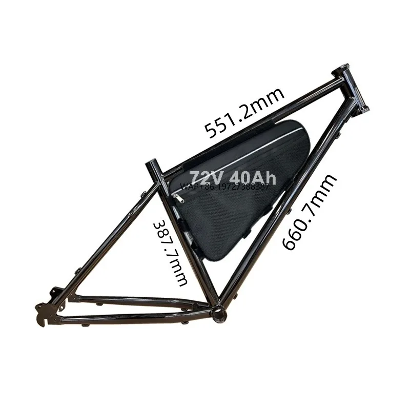 

Handmade Chrome Molybdenum Steel Frame for Ebike Brushless Motor High Quality Cool Stealth Bomber Design Mysterious Look