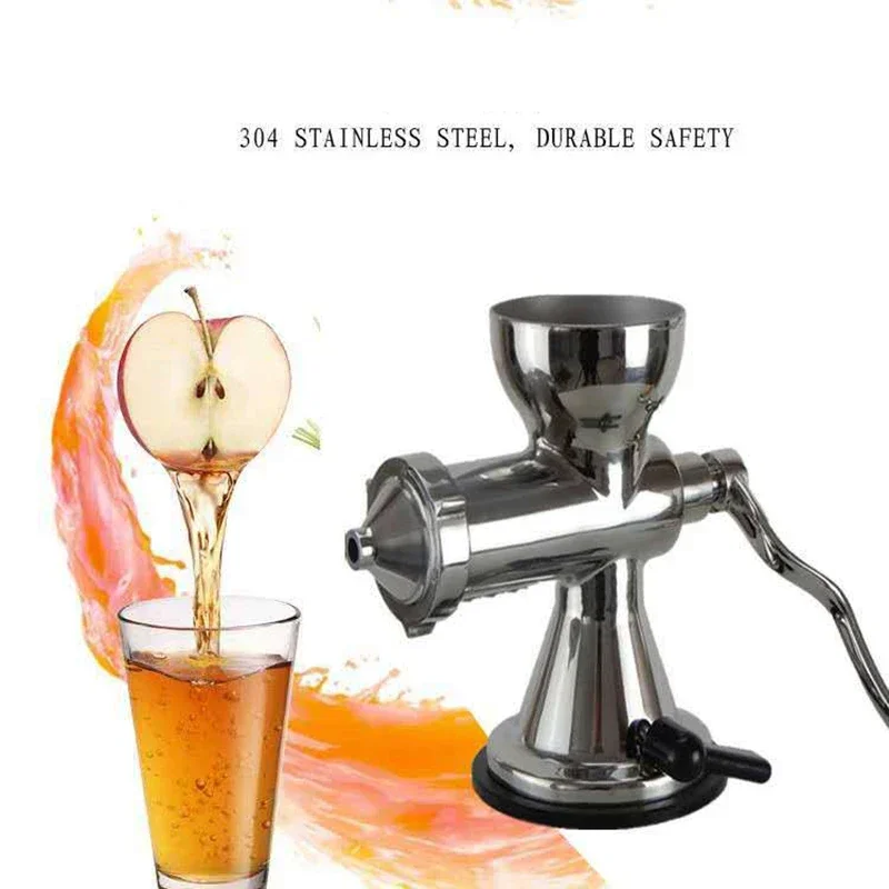 Ручная соковыжималка для пшеничной травы из нержавеющей стали 304, медленная скоростная соковыжималка для овощей и апельсинов с присоской