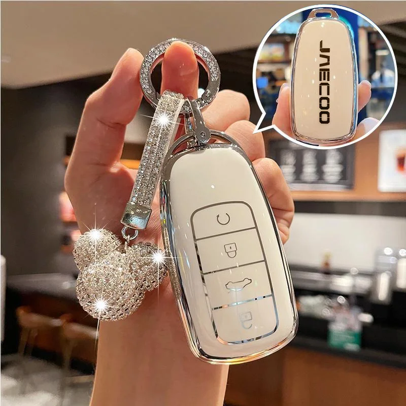 حافظة مفاتيح السيارة من البولي يوريثان فوب لشيري Jaecoo J8 8 J7 7 PHEV 2025 2026 المفاتيح غطاء للحماية عن بعد قذيفة الإسكان حامل الملحقات #1