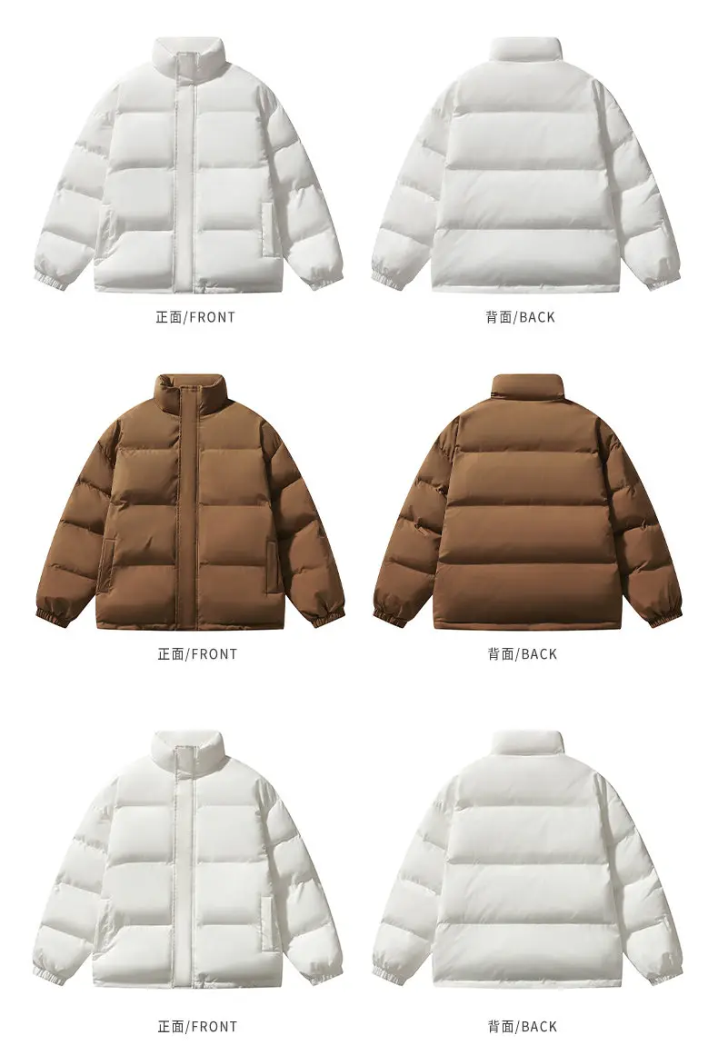 Winter Parkas Women 2024 Thick Warm Jackets Casual Solid Loose Coats Stand Collar Female Down Outerwears Chaquetas Parkas Mujer