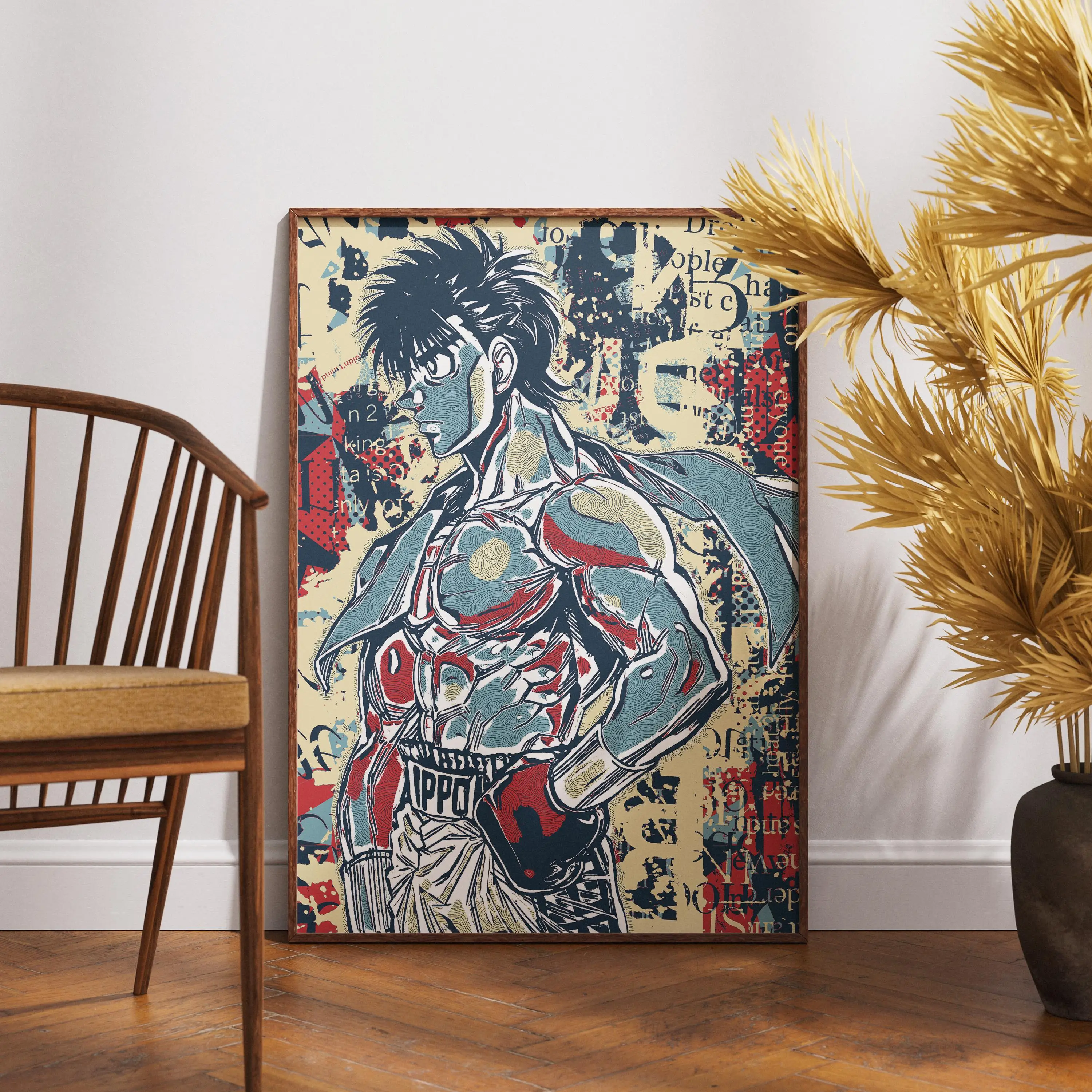 H-Hajime No Ippo أنيمي الملاكمة المشارك HD حائط لوح رسم ديكور فني غرفة المنزل مكتب الصالة الرياضية بار مقهى الرياضة مانغا هدية لمحبي #4