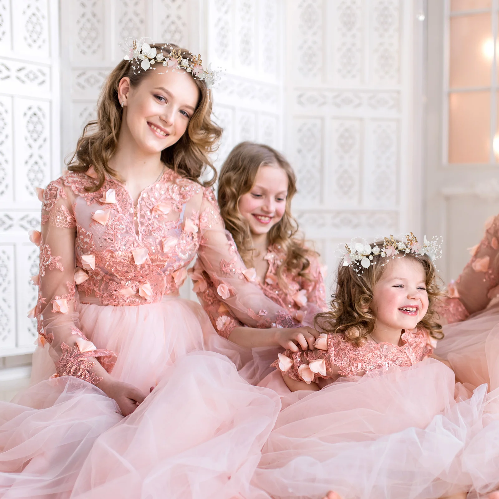 

Pearl Headb For Girls Flower Girl Hair Accessory Wedding Headb Lightweight Comfortable Delicate Flowers Exquisite Pearls