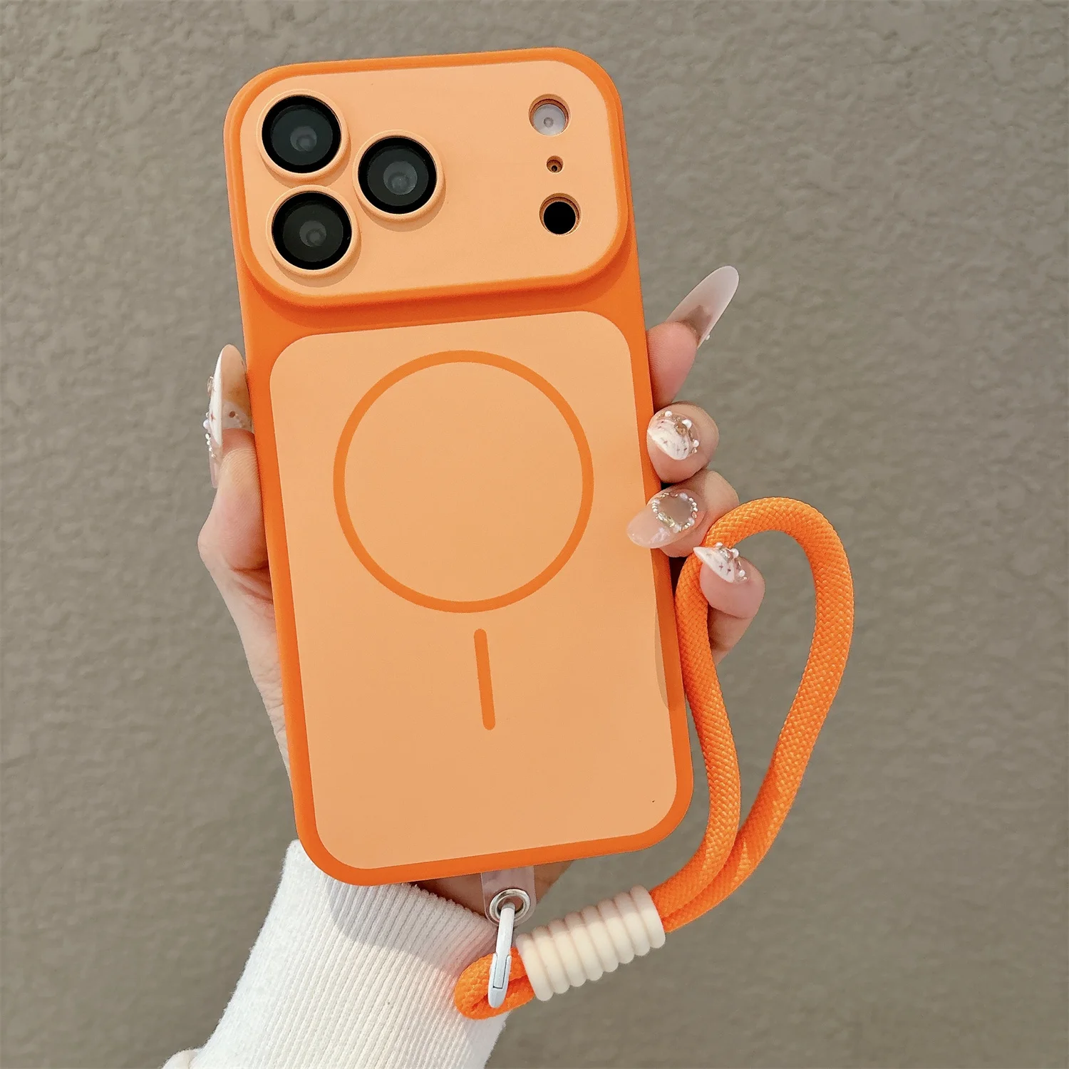 NEU Mit Lanyard Magnetisches Kabelloses Ladeband Handyhülle Für iPhone 18 17 Pro Max 16 15 14 12 13 11 Pro Hülle Magsafe Cover – Detail 2