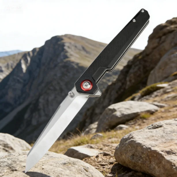 

Red Maru Fold 440C Blade Material G10 Handle Fishing, Climbing, Camping high hardness survival Outdoor Folding Knife TOOL