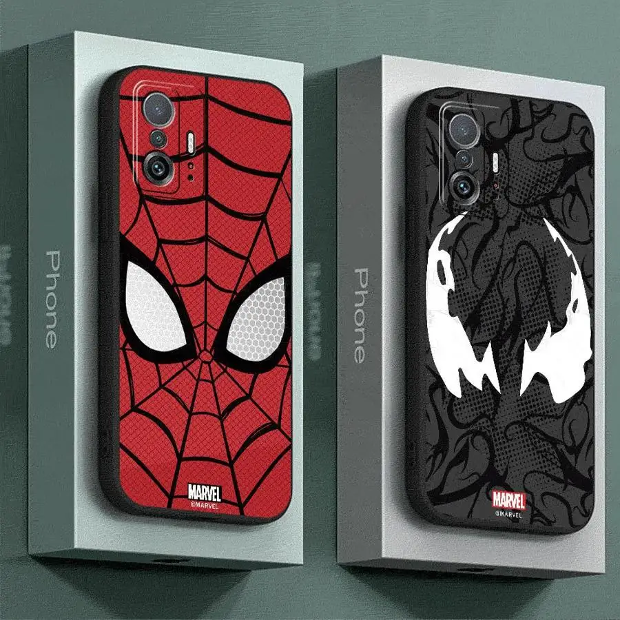 Marvel Spider Man Venom Logo Phone Case for Xiaomi Mi 11 Lite 12T 11T 10T Pro 12 12X 13 14 Pro 13 Lite Silicone Cover