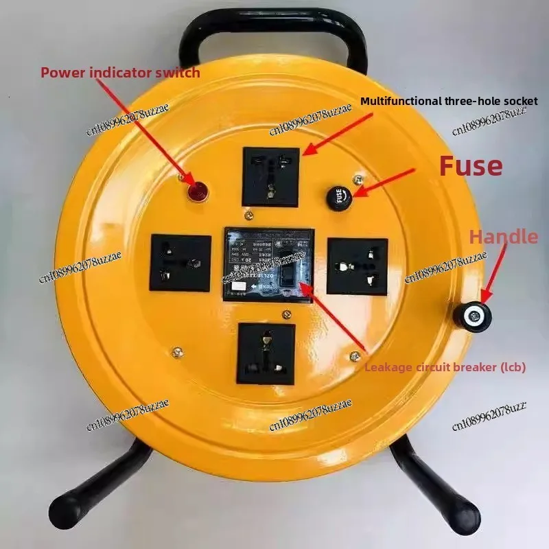 Mobile Cable Reel with Cable Cable Drag Take-up Reel 20 Meters 30 Meters 50 Meters