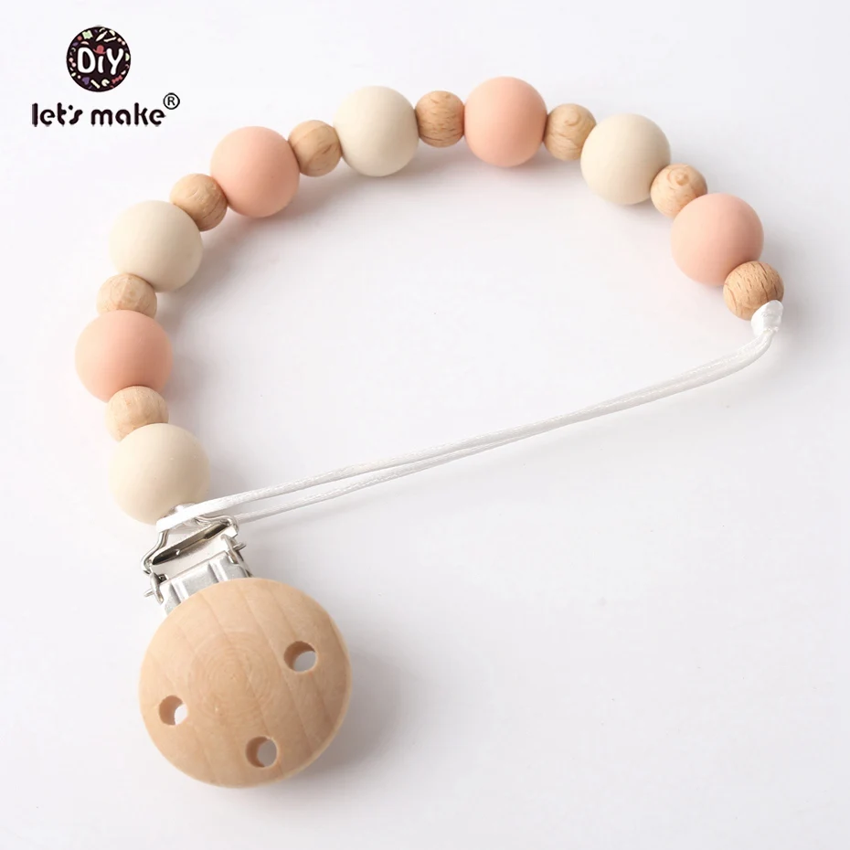 Let's Make 100PC Wooden Teether Chewable 8-20mm Round Beads Ecofriendly Unfinished Beech Beads DIY Craft Wooden