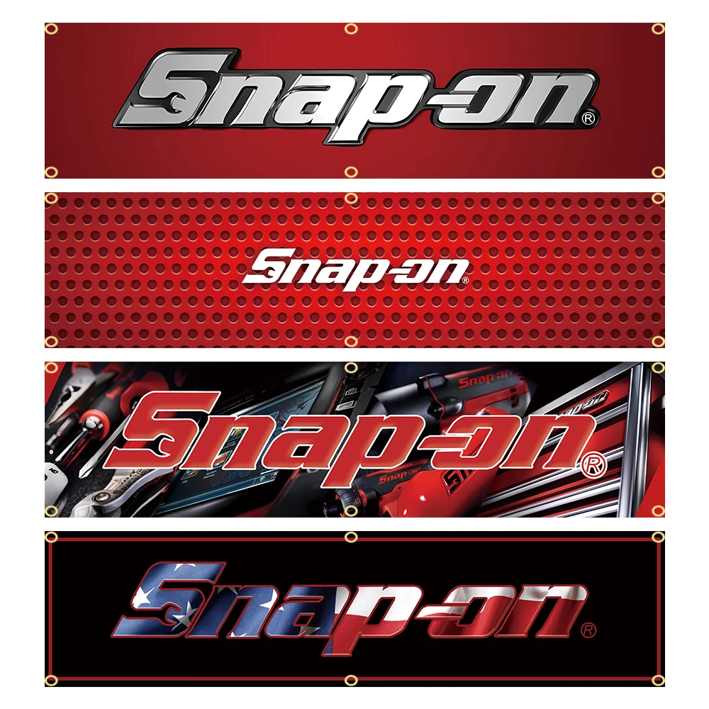 60x240cm  Snap on Tools Flag Banner Tapestry Polyester Printed Flag Garage or Outdoor For Decoration