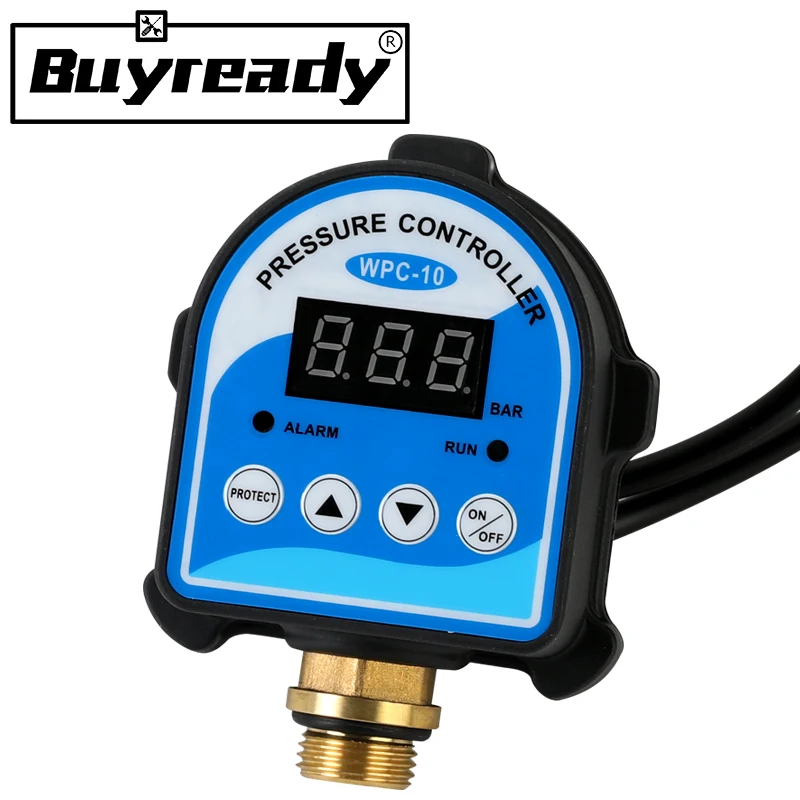 Automatic Eletronic Digital Display Pressure Controller Switch WPC-10 For Oil Water Pump Air Compressor With 4' Adapter WPC 10