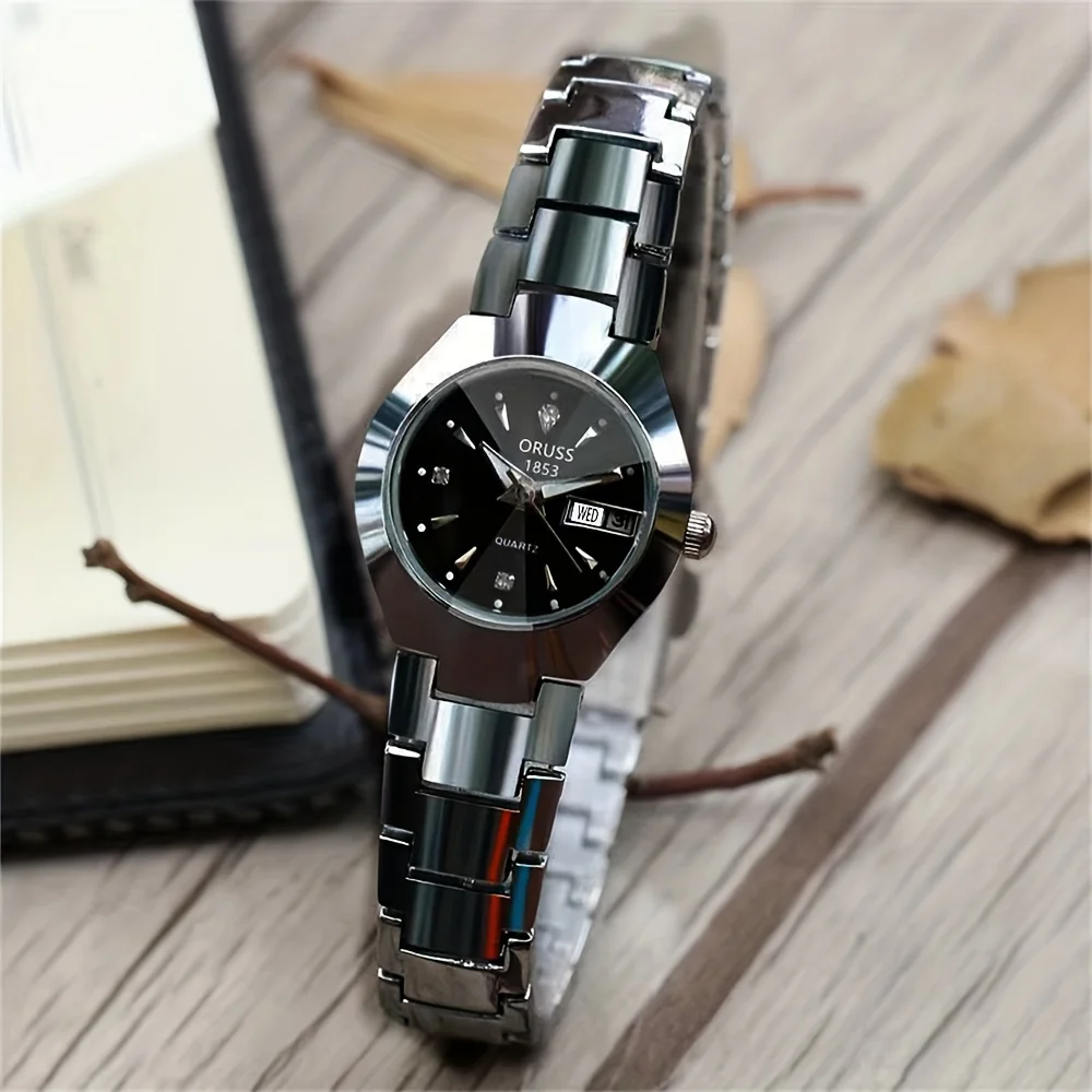 Classic fashion cool handsome women's watch trend personality double calendar student commuter women's watch