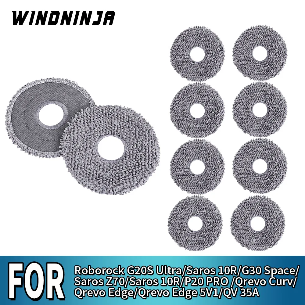 

Mop Cloth For Roborock G20S Ultra/Saros 10R/G30 Space/Saros Z70/Saros 10/P20 PRO/Qrevo Curv/Qrevo Edge Accessories Mop Pad Part