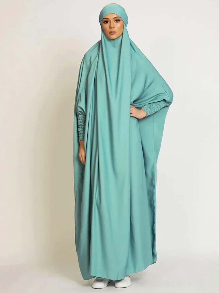 

Eid Hooded Abaya Muslim Women Hijab Dress Prayer Garment Jilbab Long Khimar Full Cover Ramadan Gown Abaya Islamic Clothes Niqab