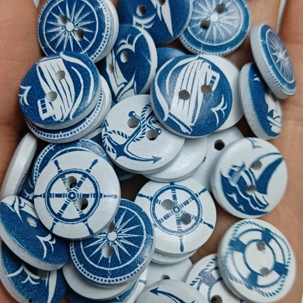 50PCS Mixed Blue Co… - image