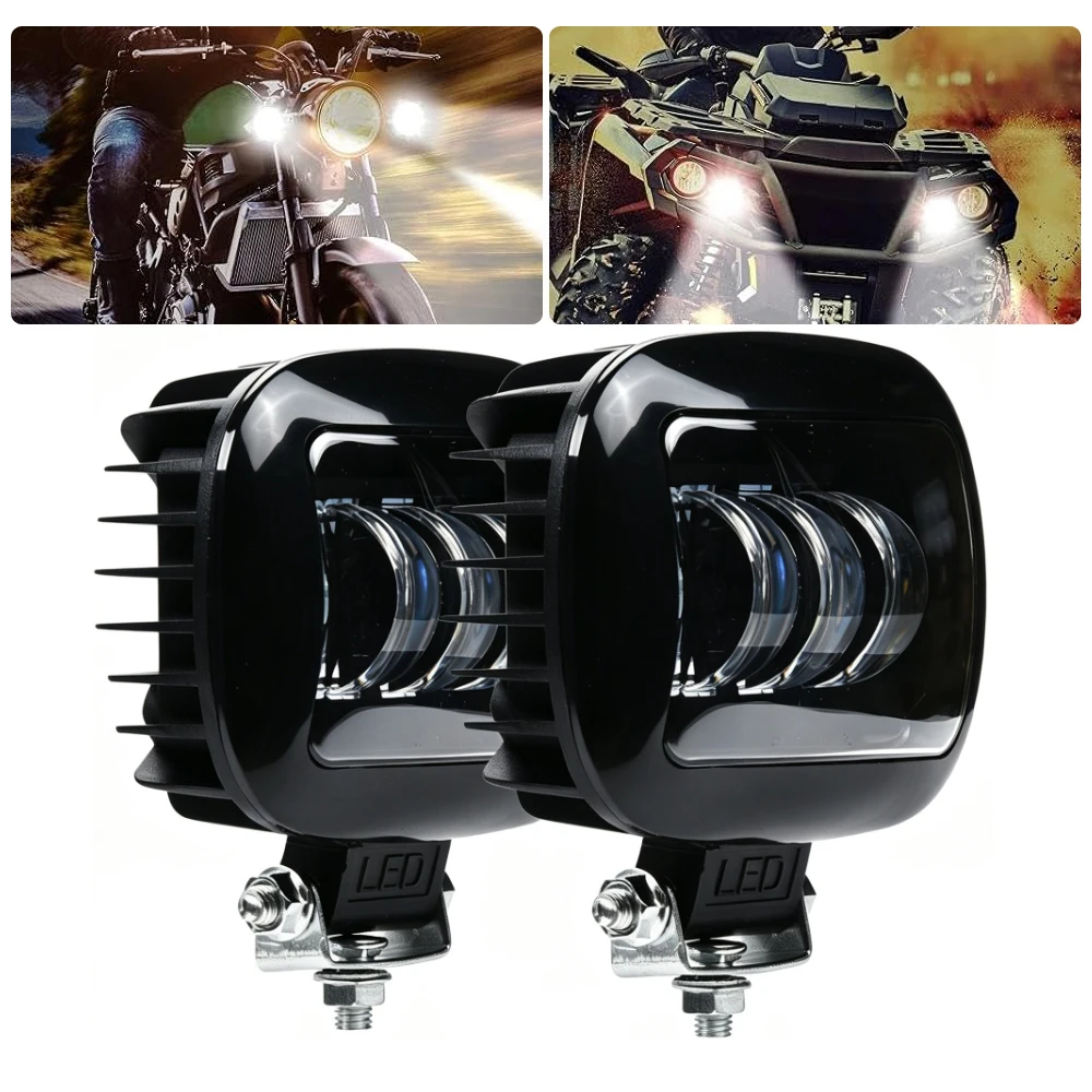 5-inch LED Work Light, Off-Road LED Square Work Light, Floodlight for Trucks, SUVs, UTVs, ATVs, Off-Road Pickup, with Mounting Bracket, 12V-24V
