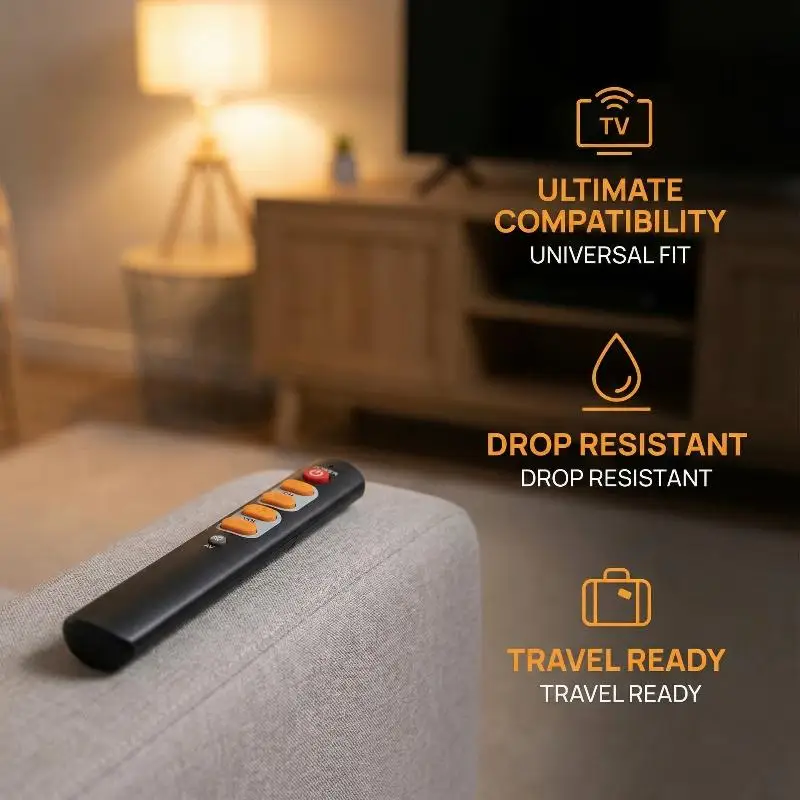 Smart Universal Remote Control With Big Buttons Easy To Operate Suitable For Elderly Learning Function For Multiple Devices