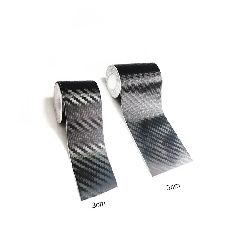 3/5m Rolls Carbon Fiber Car Sticker Auto Door Trunk Protective Strip Auto Door Threshold Anti Scratch Tape Waterproof Decal