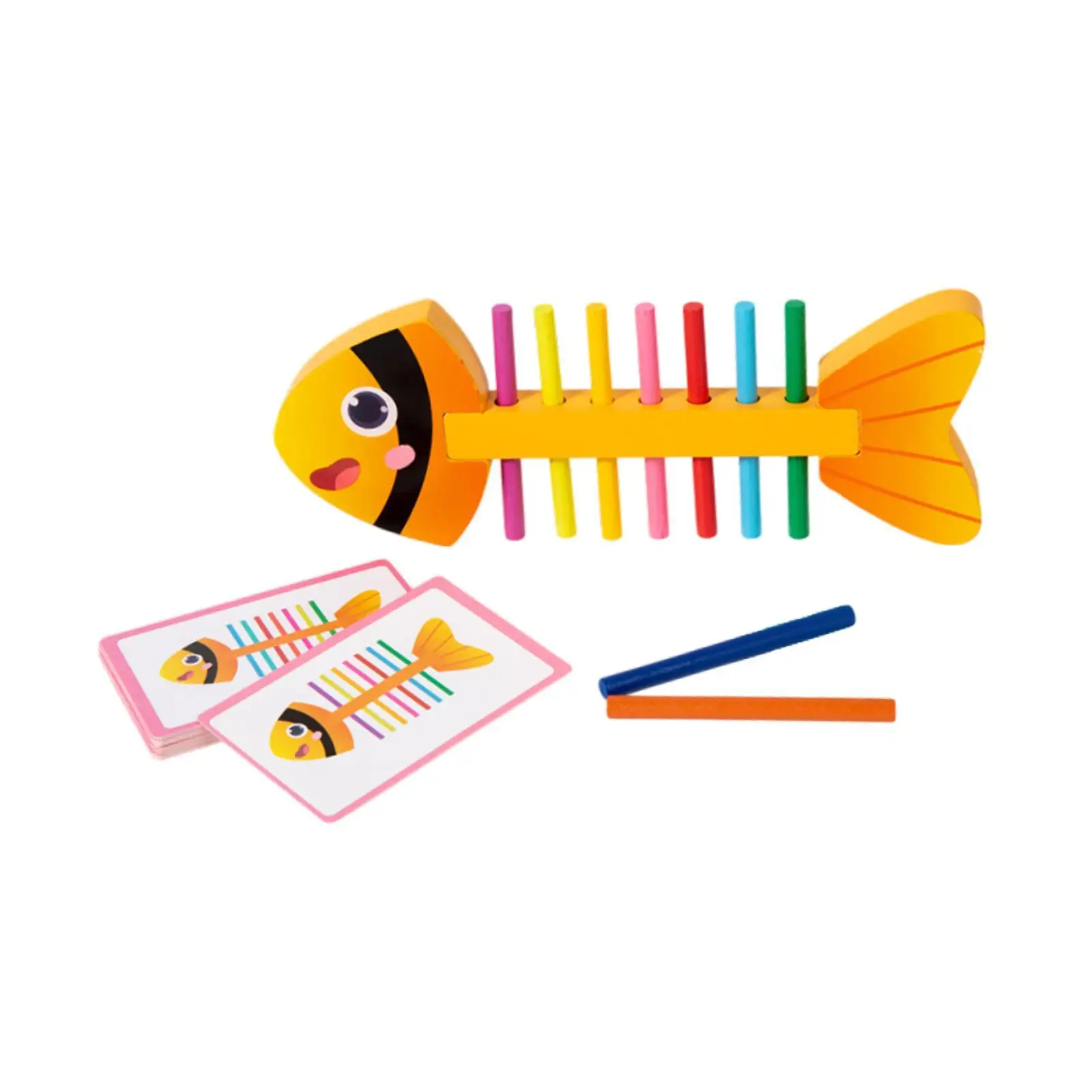 Fischgräten-Matching-Spielzeug zum Lernen, Farbsortieren für Kinder, Jungen, Mädchen, Vorschule
