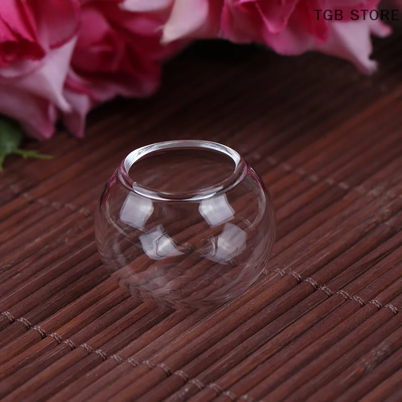 1 個ミニ水槽ミニガラスボウルミニチュアドールハウスアクセサリー