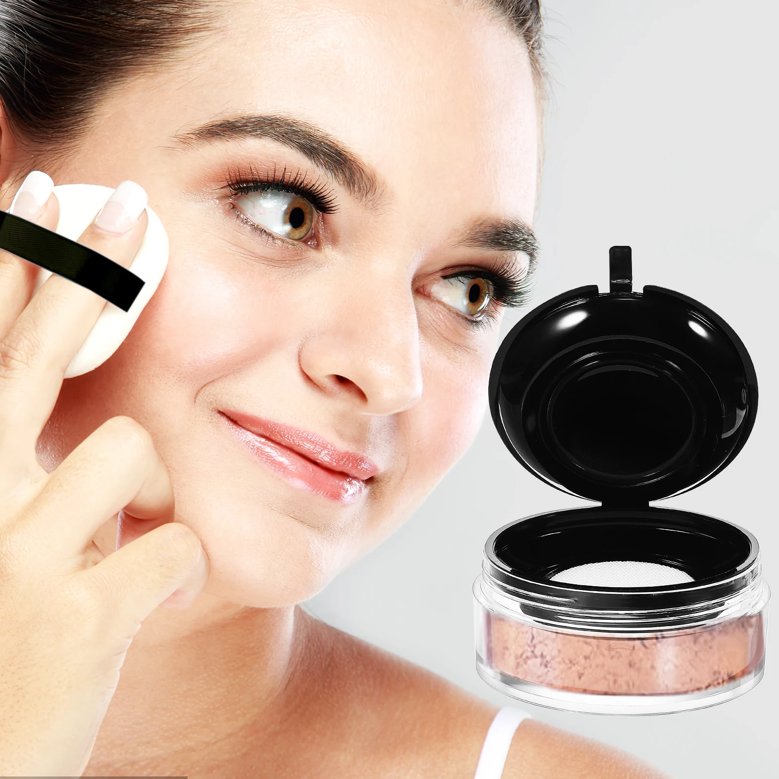 

Empty Cushion Compact Case Compact Travel Size Loose Powder Container Makeup Puff Holder Portable Powder Container Travel Makeup