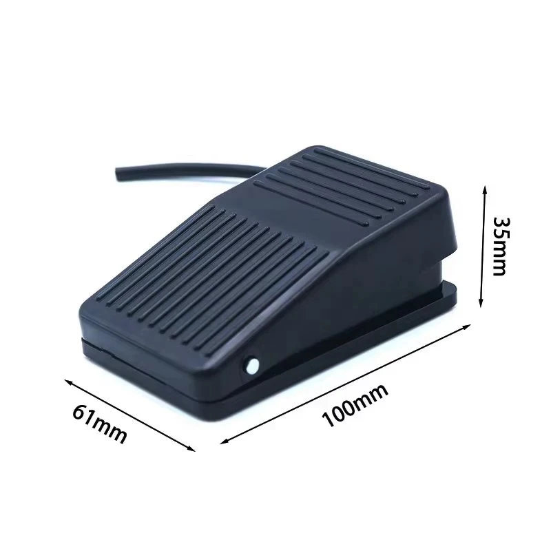 Interruptor de pedal TFS-1, resistente 10A 250V/380V, auto-redefinição, escudo de metal/plástico para controle de máquina de controle industrial
