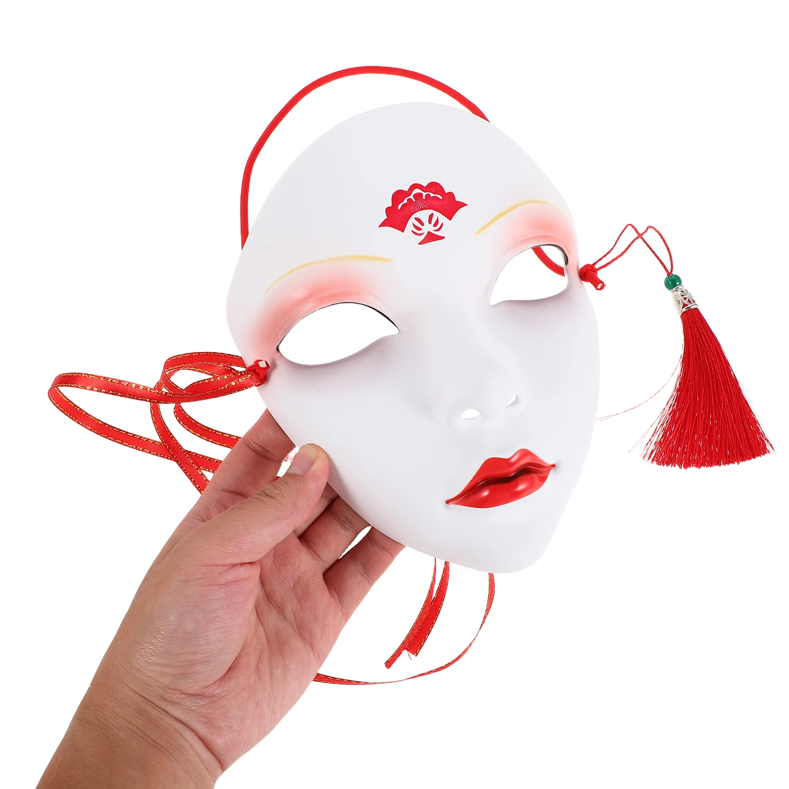 

Retro Chinese Full Face Mask Hand-Painted Hanfu Cosplay Party Festival Accessory Halloween Prank Tool Prop Full Face Mask