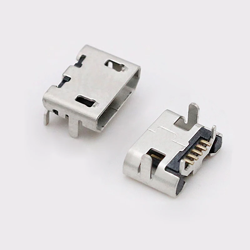 20 peças micro usb 5 pinos jack fêmea conector tipo chifre de boi para carregamento traseiro venda de telefone móvel em uma perda rússia