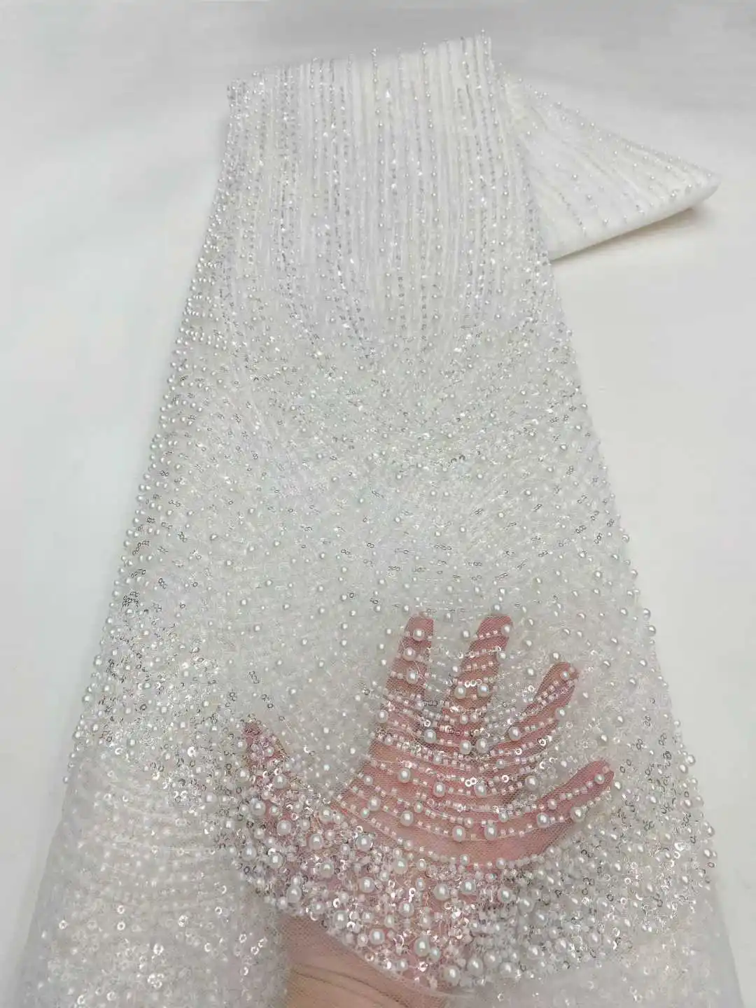 

Африканская кружевная ткань с блестками, вышивка бисером, нигерийская свадебная ткань для жениха, высокое качество, французский тюль, кружевная ткань для свадебной вечеринки