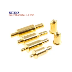 1 5 20 Pcs Outer Diameter 3.0 MM Spring Loaded Pogo Pin Connector Single Discrete Pogopin Battery Probe Power Contact