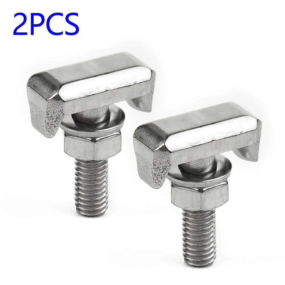 2pcs Battery Cable Terminal Connector T-Bolt Stainless Steel Batteries Cables Connectors Replacement #19116852 #6X0915138 #64740