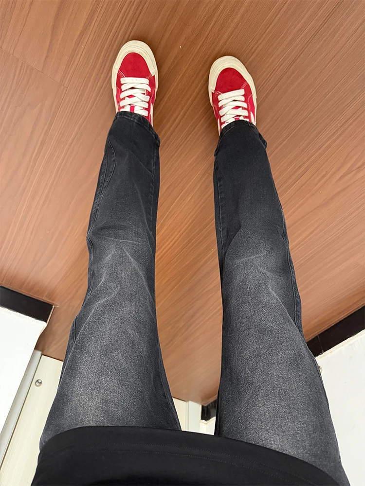 

Мужские джинсы Bla Fce с прямым кроем и подкладкой, зимние, в американском стиле, облегающие, с расклешением, молодежные, износостойкие, со средней посадкой