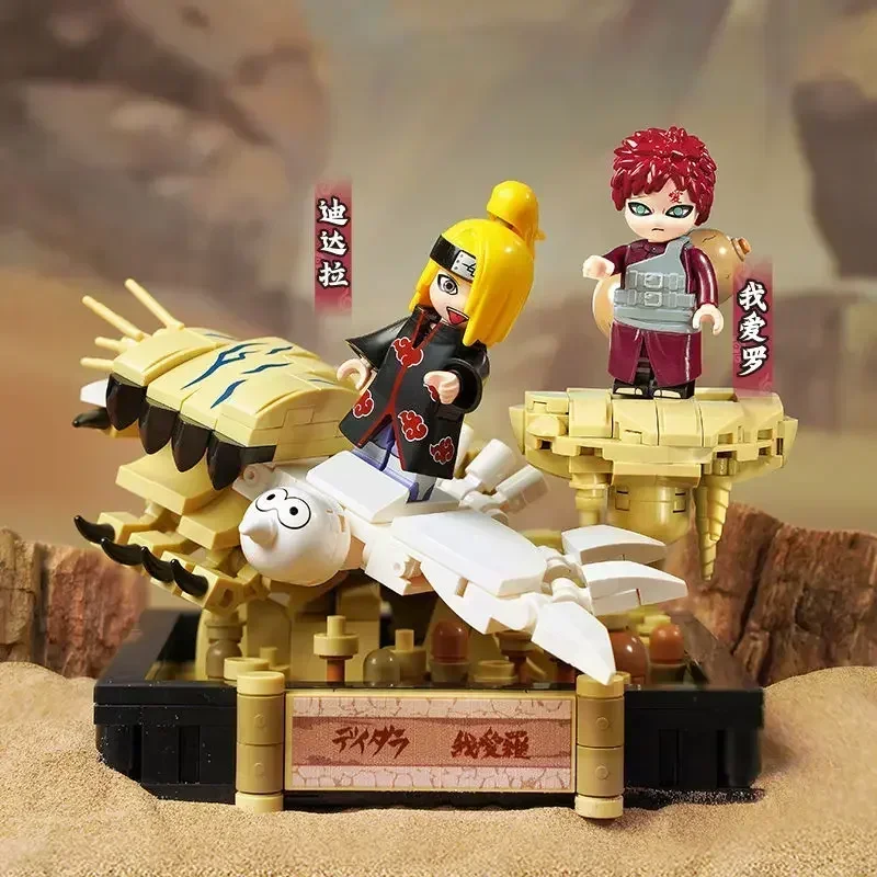 Keeppley Naruto Building Blocks Gaara VS Deidara Decoration Puzzle Assembling Model Toys Birthday Gifts for Boys and Girls