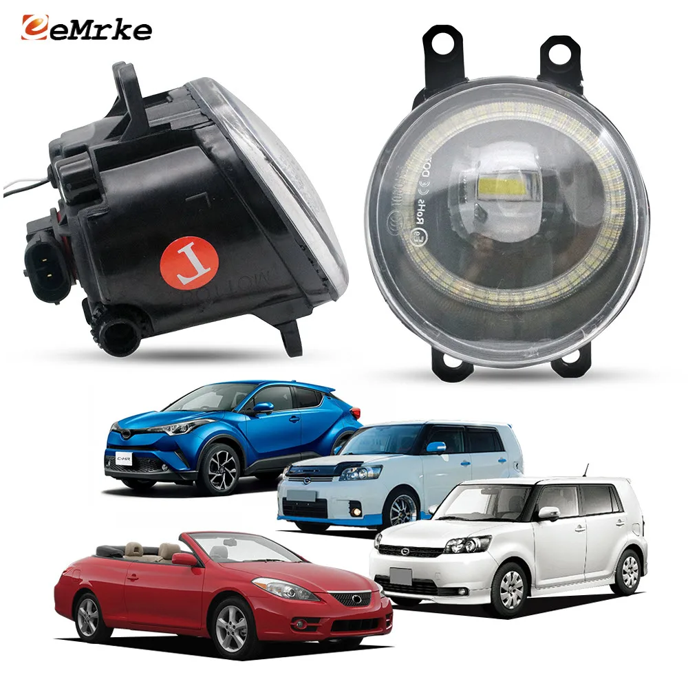 

30W Led Fog Light Driving Lamp Lens for Toyota C-HR/ Corolla Rumion/ Camry Solara XV30 PTF with Angel Eye DRL Halo Ring