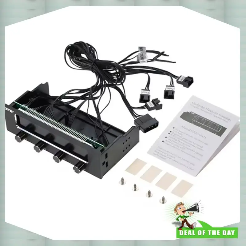 24-Hour Delivery STW 4 Channel Speed Control Adjuster Fan Controller Multi-Function LCD Cooling Front Panel For PC CPU