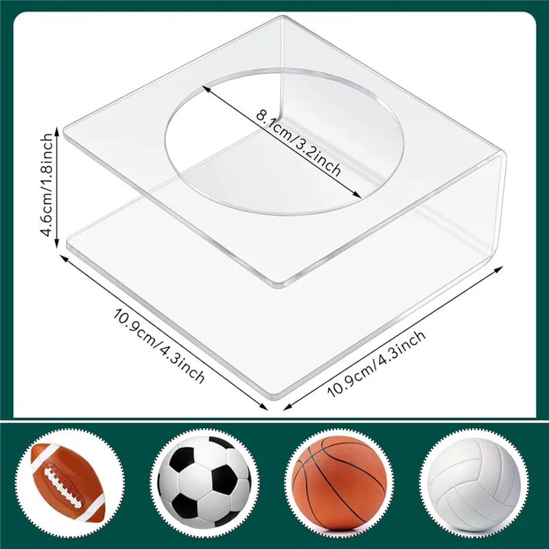 【Supernew】Supporti da calcio in acrilico trasparente per espositori da calcio per basket, calcio