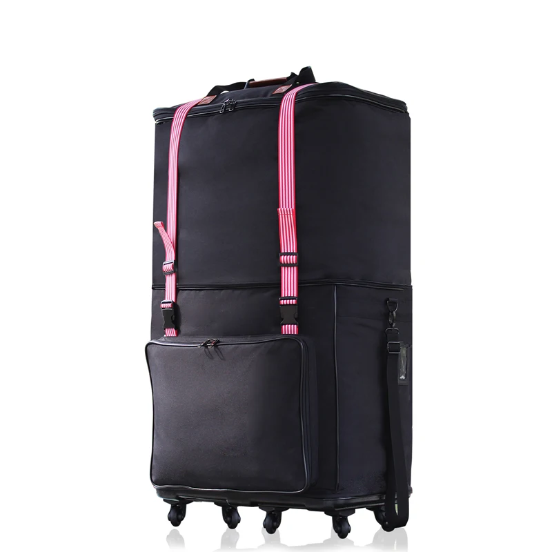 

45-дюймовая дорожная сумка из ткани Оксфорд, расширяемая сумка в клетку очень большой вместимости, НОВЫЙ водонепроницаемый складной чемодан с пятью поворотными роликами