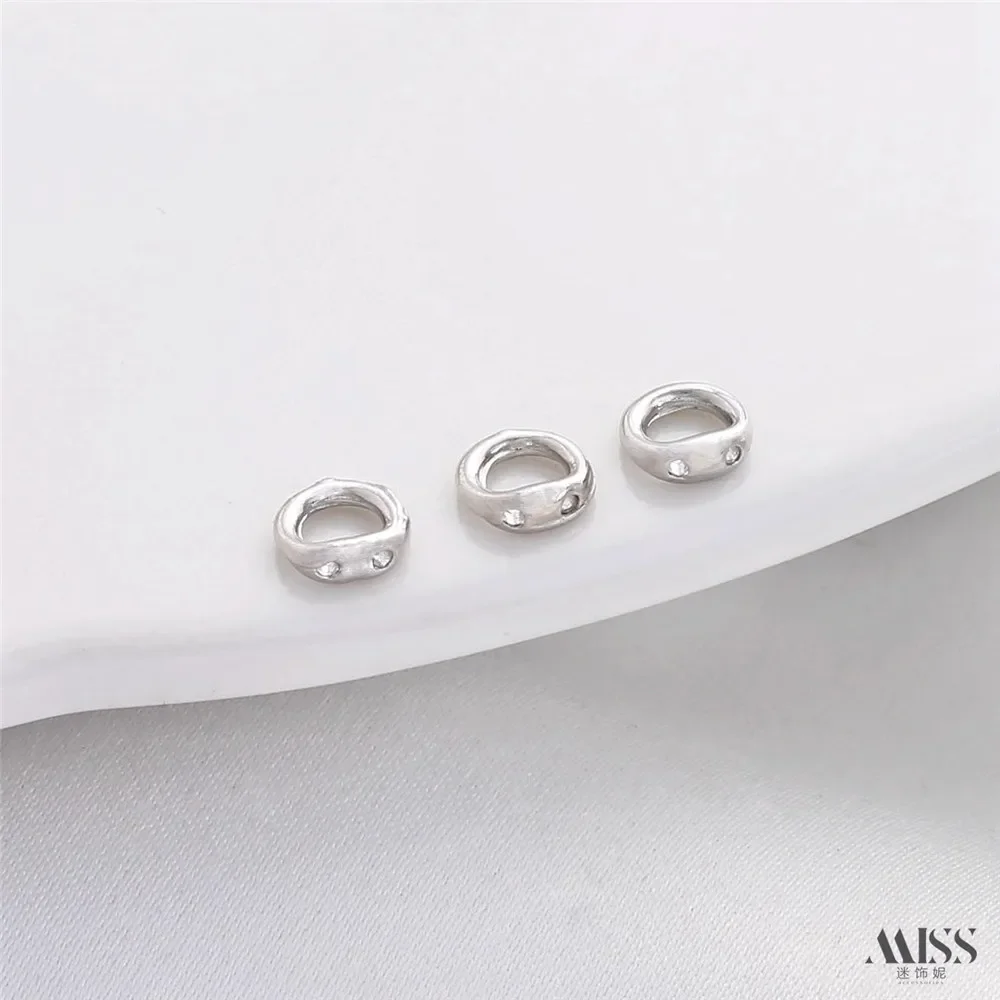 14K vergulde geperforeerde sluiting lus DIY parel armband ketting string connector dubbel gat sieraden maken accessoire