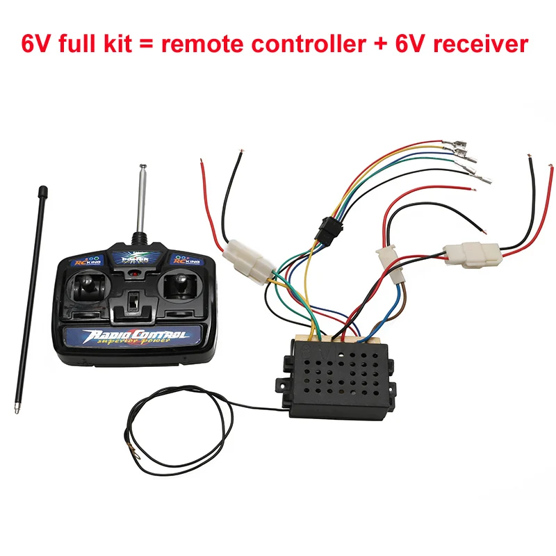 1Set bambini bambini ruote elettriche per auto elettriche sistema di controllo Radio telecomando Transmisst 27mhz + Kit completo ricevitore 6V 12V