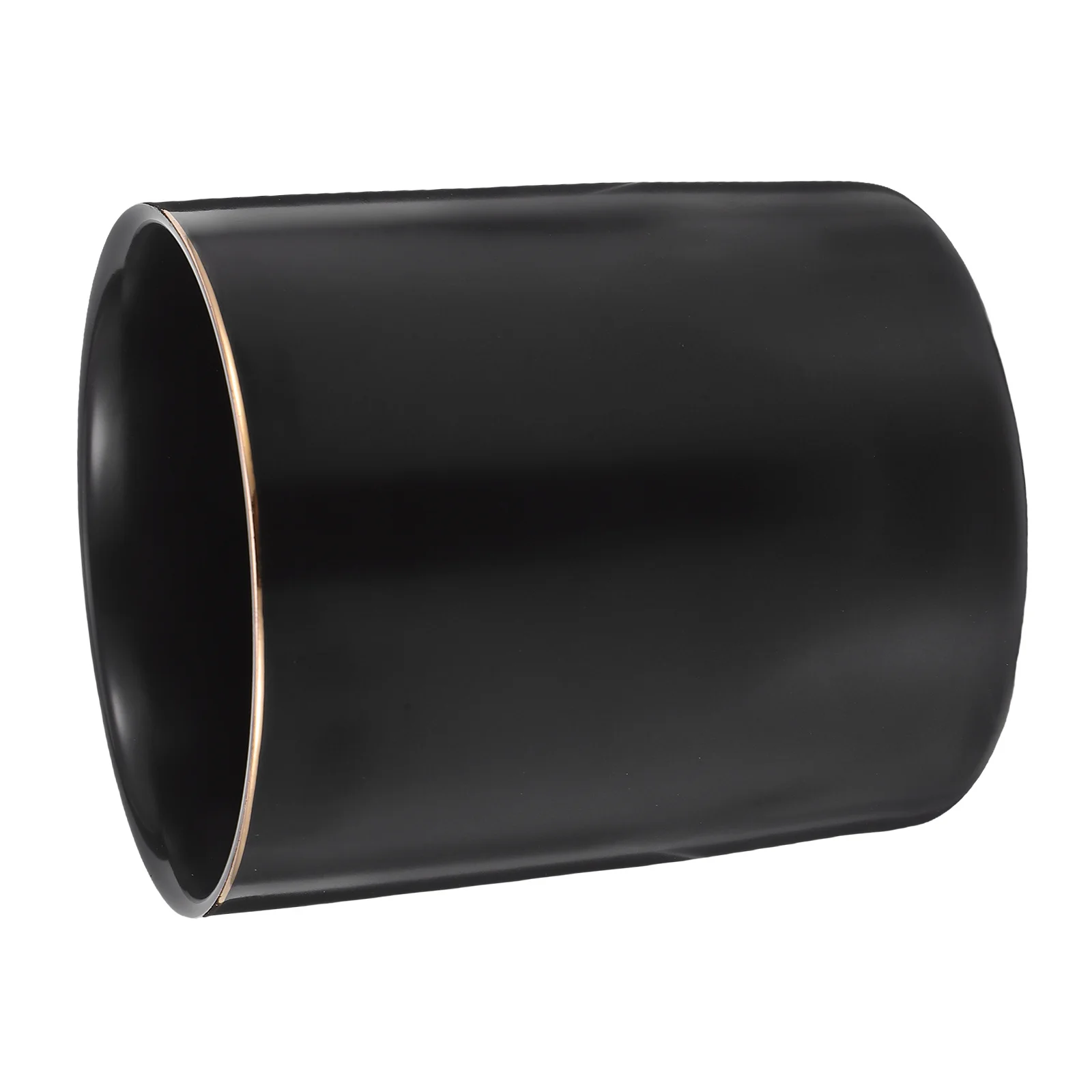 

Ceramic Pen Holder Color with Gold Rim Desktop Organizer Makeup Brush Toothbrush Stationery Storage Holder Office