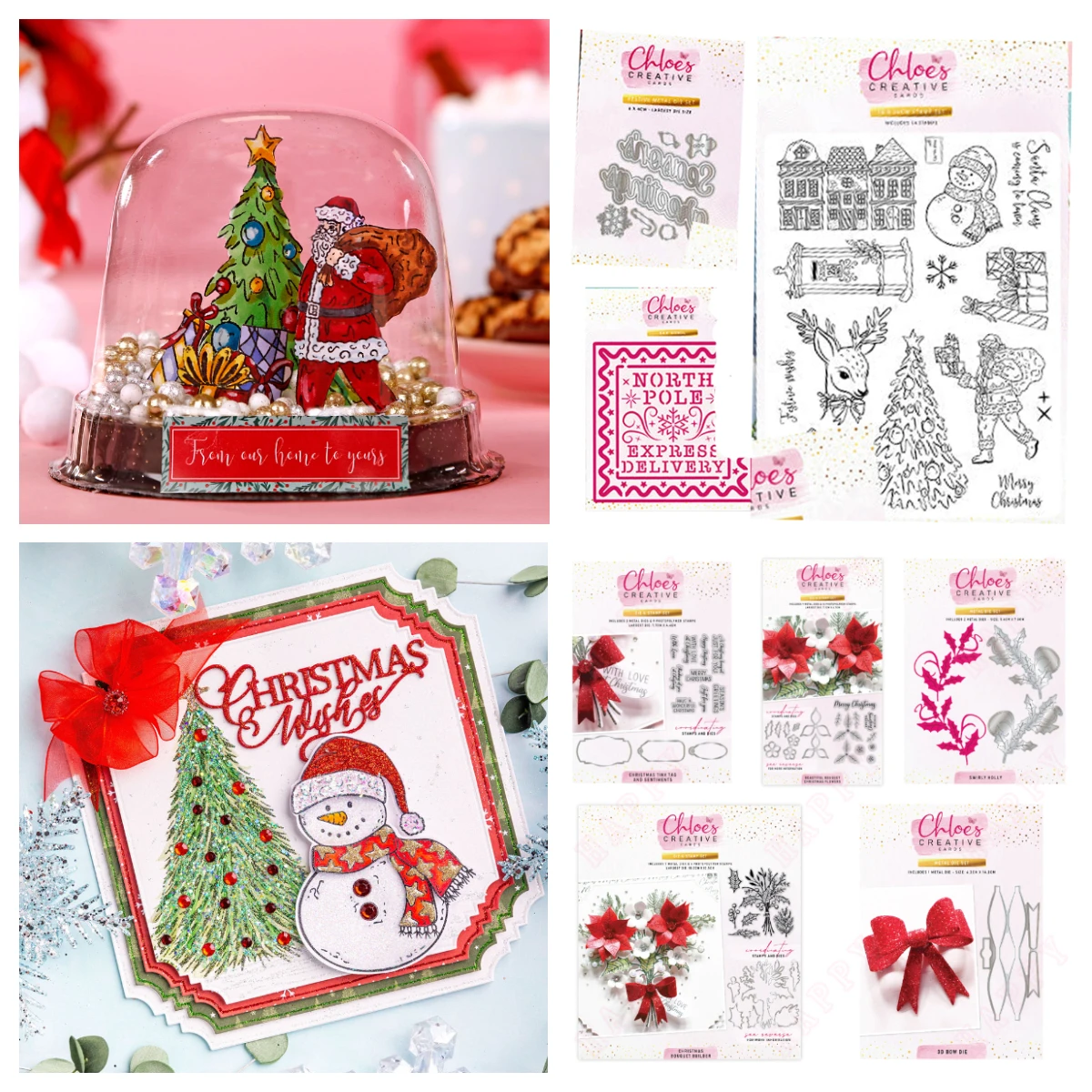 

New Christmas Creative Cards Box Kit Metal Cutting Dies and Stamps DIY Scrapbooking Stencil Paper Cards Embossing Handmade Album