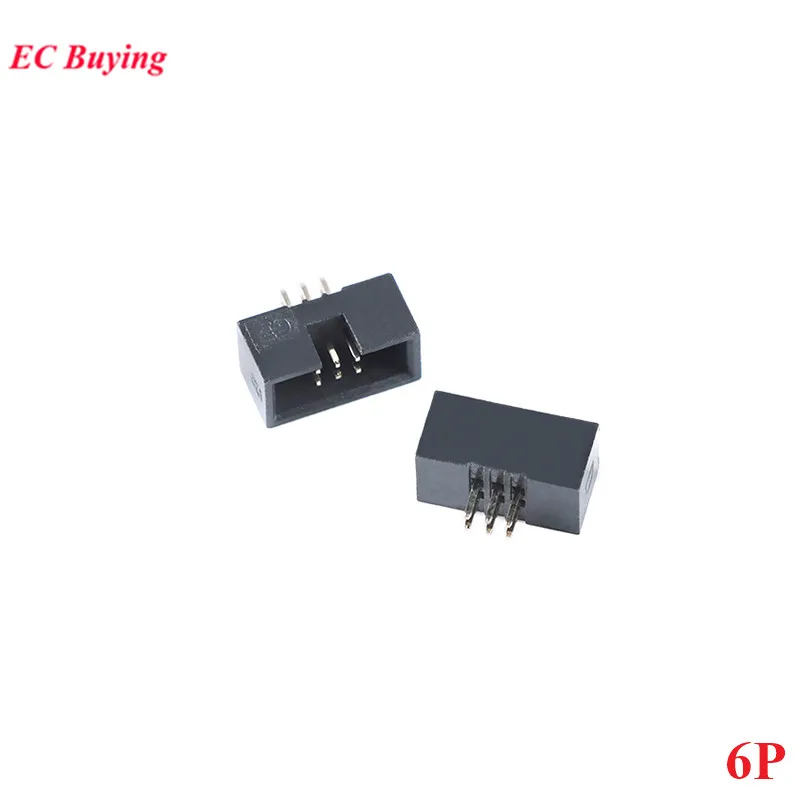 10pcs DC3 1.27mm Pitch DC3-6/8/10/12/14/16/20/24/26/30/34/40/50P Pin IDC Socket Connector Double Row Straight Pin Male Header