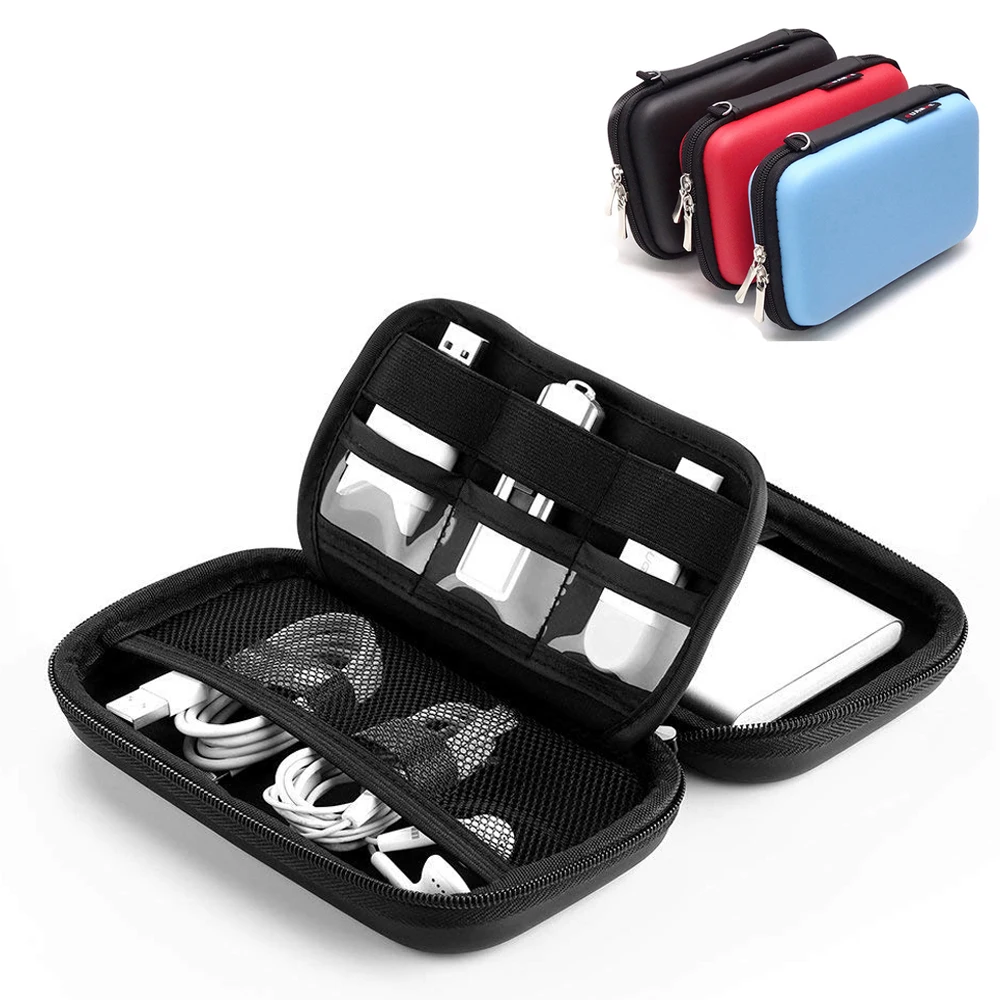 Sac de rangement de câble de données étanche portable, étui de transport d'accessoires électroniques, étui d'évaluation pour chargeur USB, enrouleur de câble