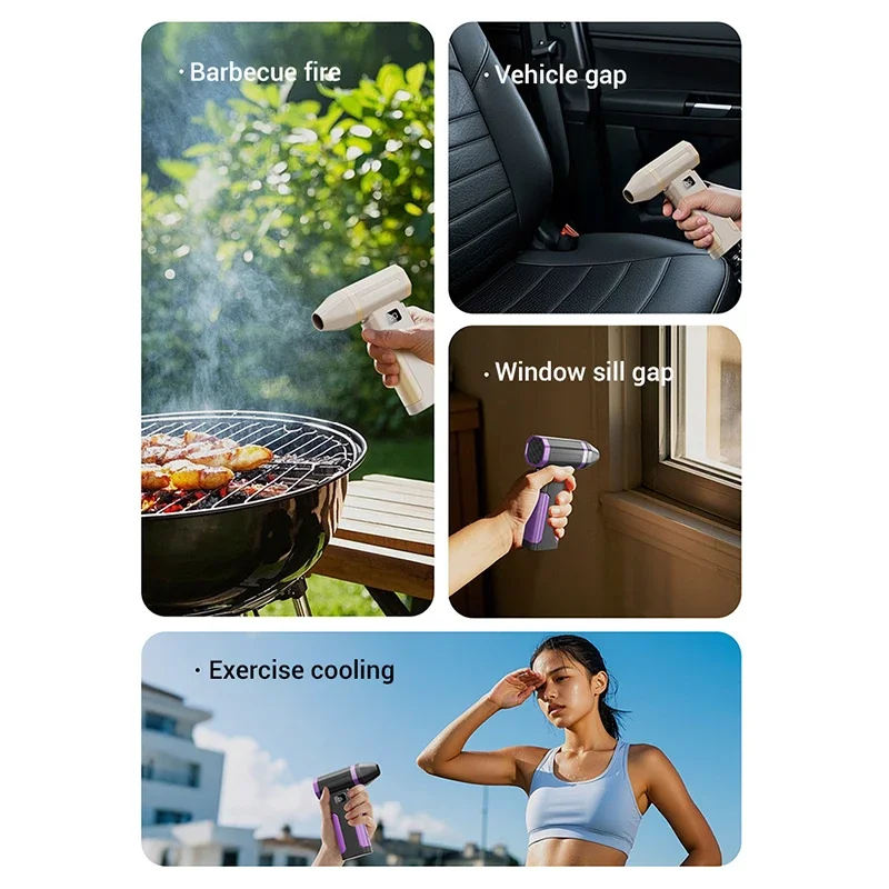 Xiaomi 450000 RPM منفاخ هواء قوي توربو مروحة نفاثة عالية السرعة مروحة عنيفة محرك بدون فرشاة مروحة قناة محمولة أداة تنظيف الكمبيوتر