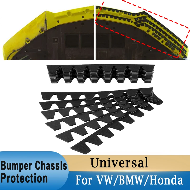 

16Pcs Front Bumper Skirt Anti-Scratch Guard Skid Plate Universal Bumper Protection for Lowered Cars DIY Bumper Protector