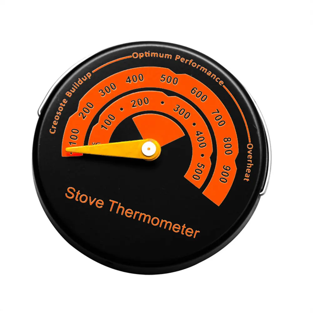 0~500 Magnetic Fireplace Fan Stove Thermometer for Log Wood Burner Barbecue OvenAvoiding Overheat Temperature Gauge Meter Tool