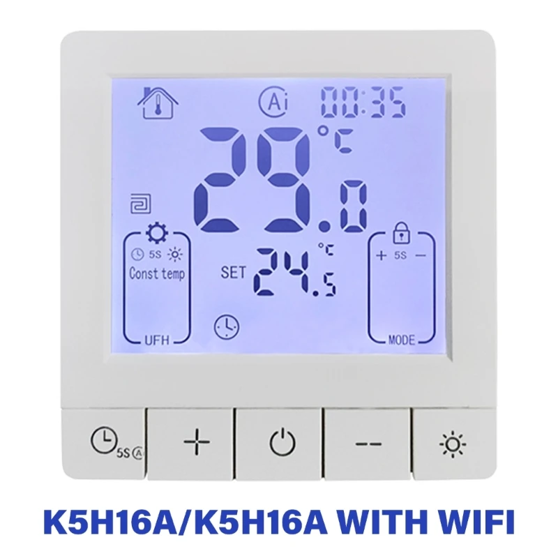 652F Digital  Thermostat for Water Heating  WiFi connection Temperature Controller Weekly Programmable for Home