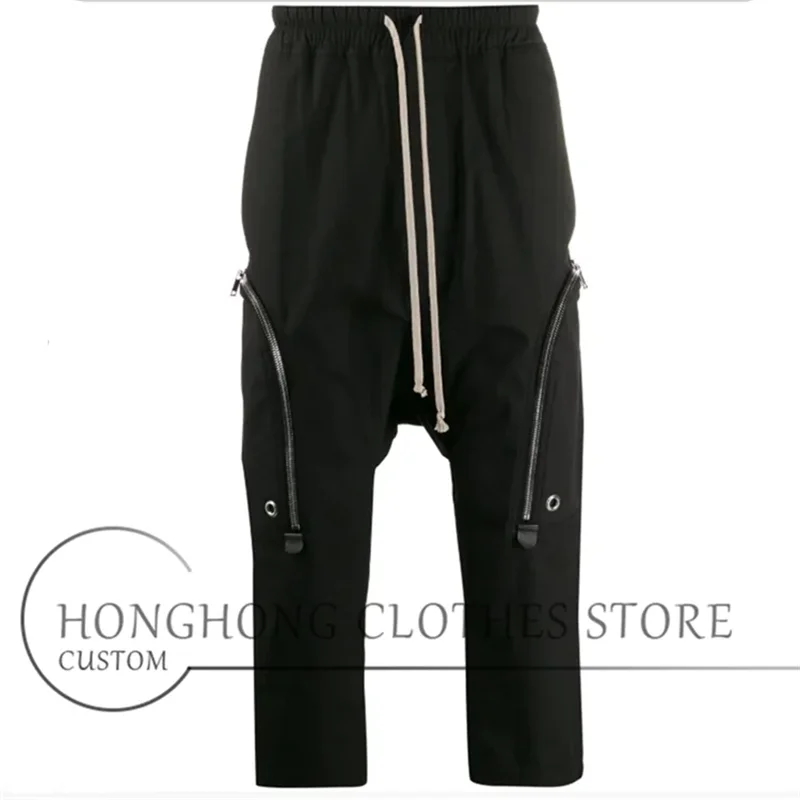 New male fashion trend loose seven minutes pants fashion straight leg low leg pants summer casual pants M-6XL!