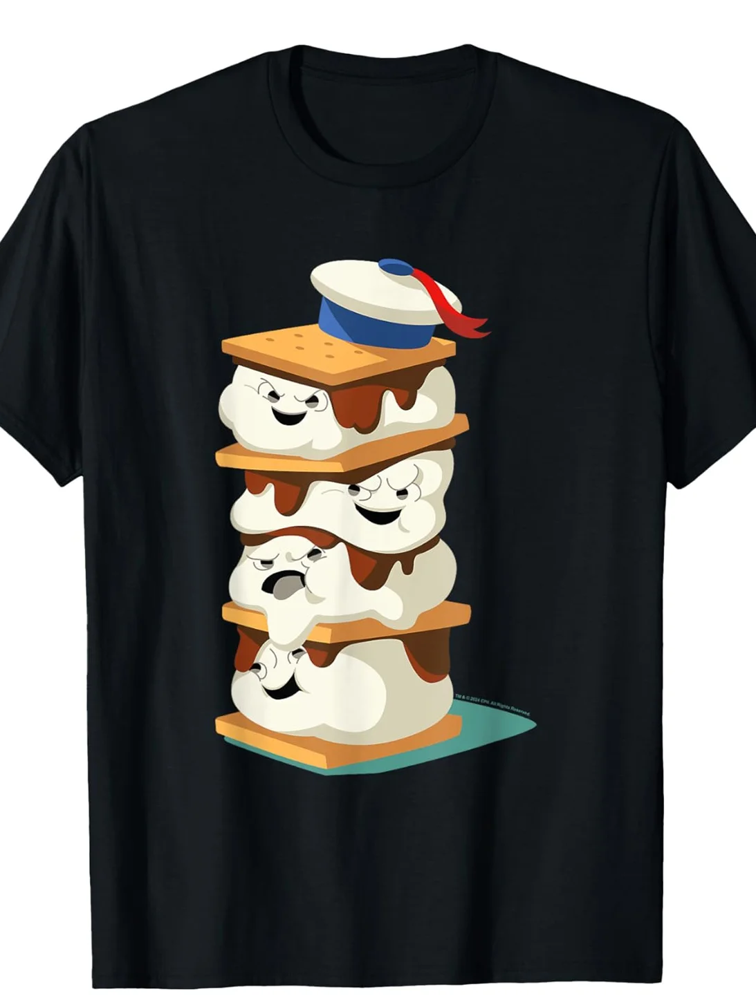 

Мужская футболка «Охотники за привидениями Stay Puft Marshmallow» S mores Stack Мягкая и дышащая, для всех сезонов и хорошего кроя. Удобная.